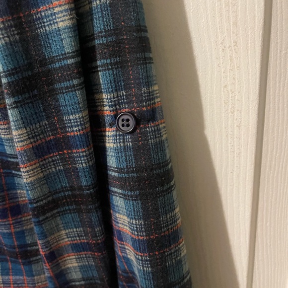 Urban Girl Appliqué Embellished Button Down Plaid Flannel Shirt Women’s Large - Picture 10 of 11